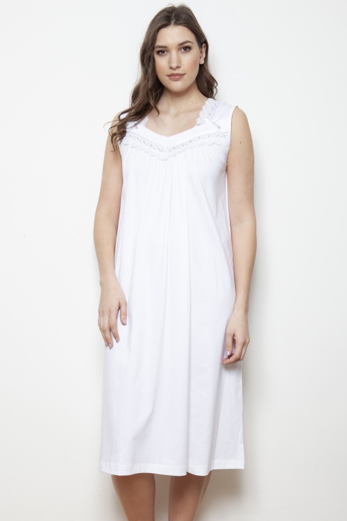 Wava Mercerised Jersey Sleeveless Nightdress